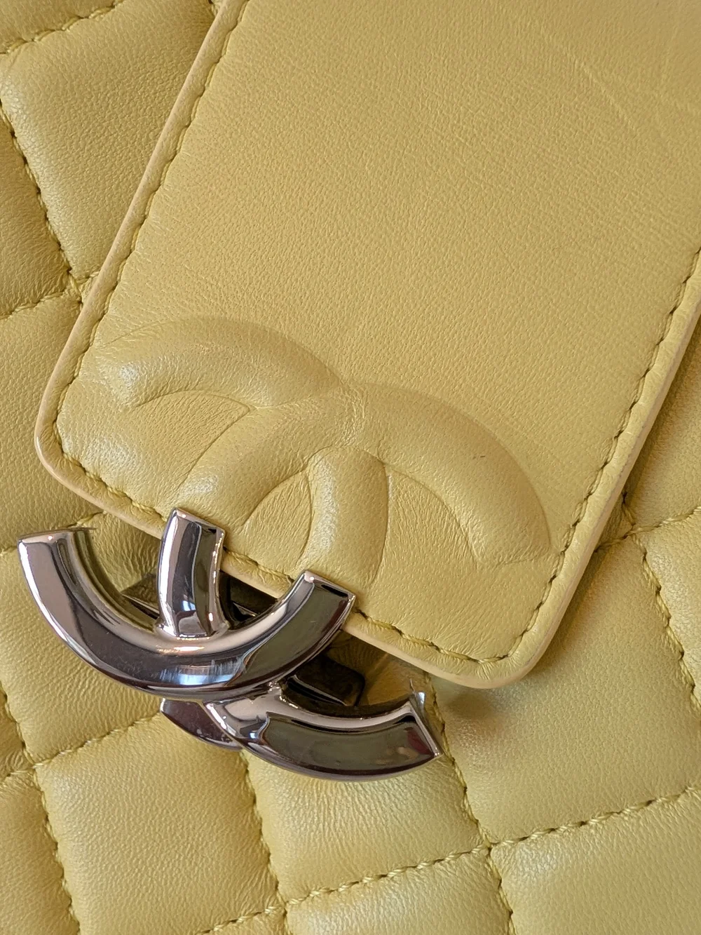 CHANEL Yellow CC Box Camara Bag In